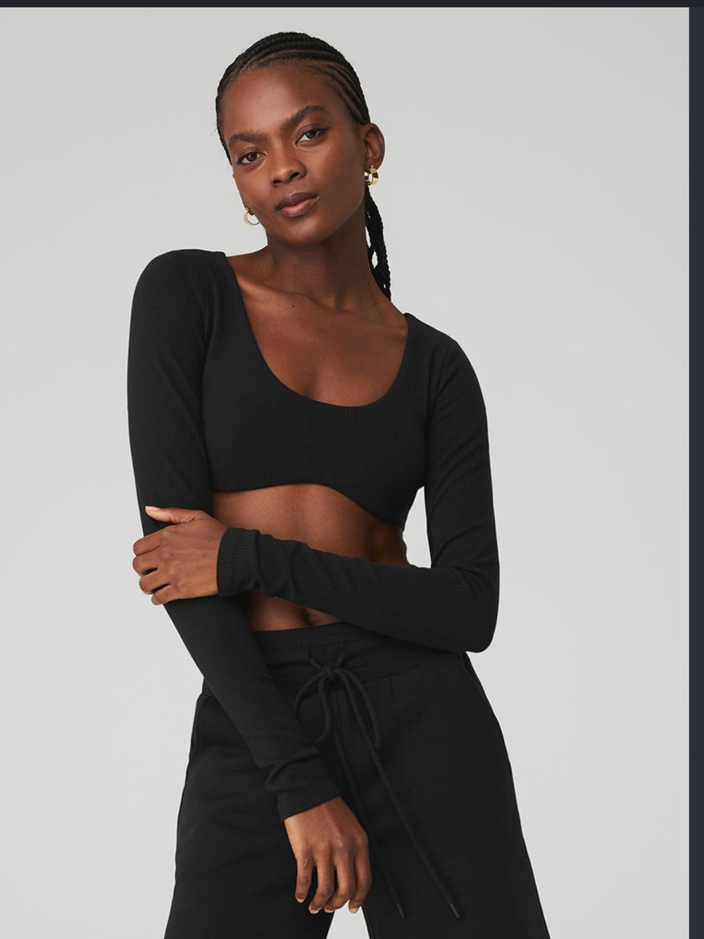 Alo Yoga Ribbed Defined Long Sleeve Bra